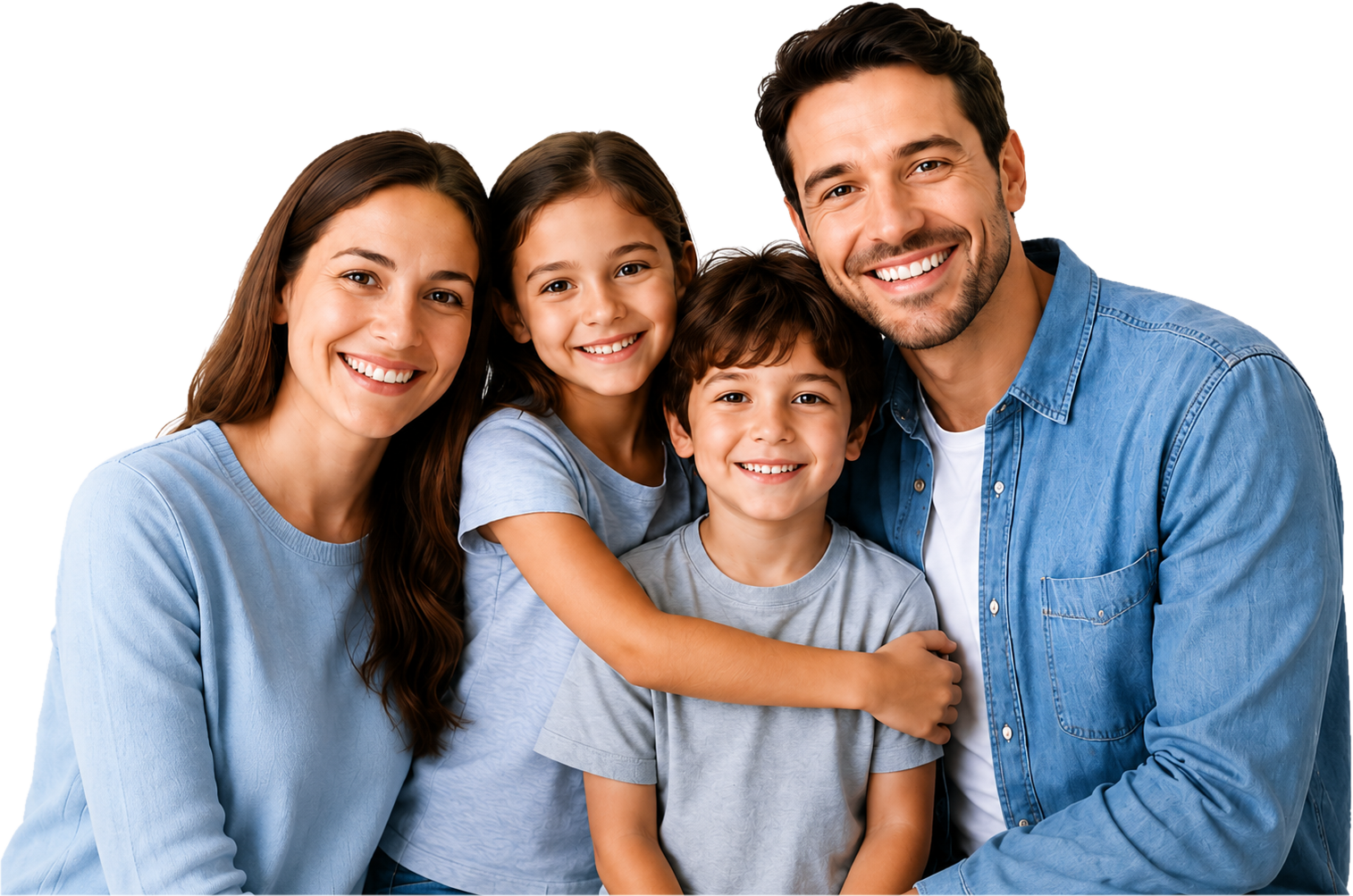 Happy family enjoying affordable dental care