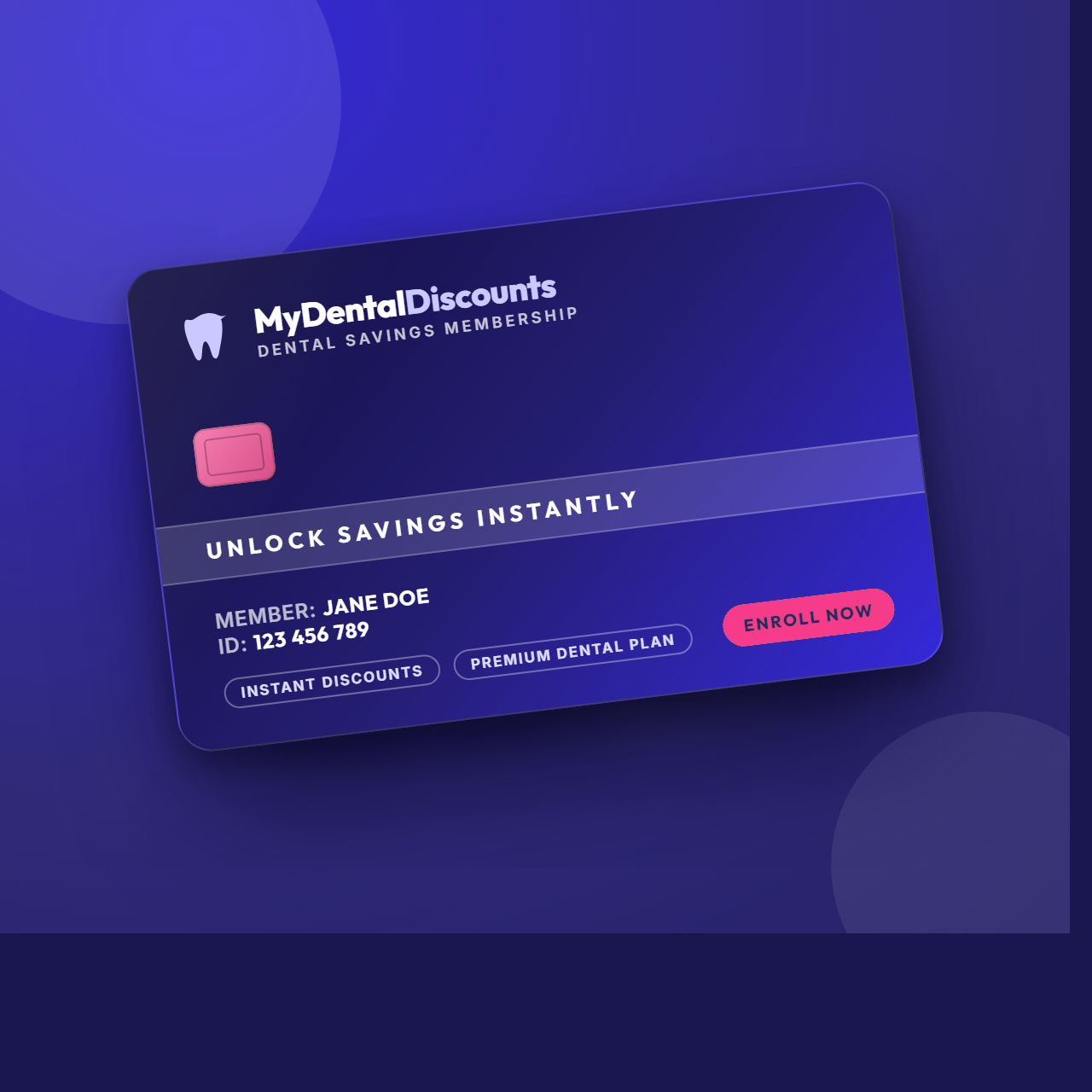 My Dental Discounts membership card